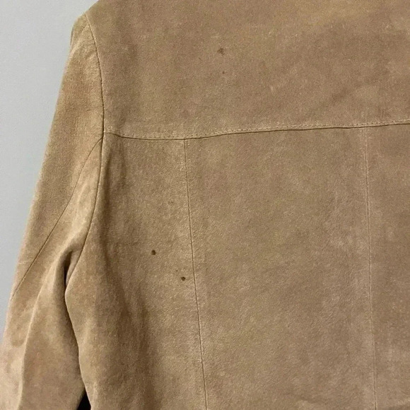 Madison Studio Pig Suede Light Brown Patch/Stitch Jacket Size 8 - Picture 10 of 11